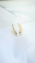 Brinco Ear Cuff Folha Semijoia Ouro 18K