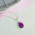 Colar Gota Cristal Roxo P Semijoia Prata 925 - comprar online