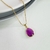 Colar Gota Cristal Roxo P Semijoia Ouro 18K - comprar online