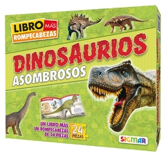 DINOSAURIOS ASOMBROSOS (LIBRO + ROMPECABEZAS)