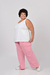 Calça cargo em malha rosa plus size on internet