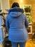 Jaqueta puffer feminina azul plus size - online store