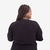 Blusa curta preta plus size en internet