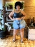 Shorts godê jeans plus size