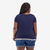 Blusa com franjas azul plus size on internet