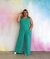 Macacão Crepe plus size verde - comprar online