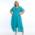 Macacão Saruel plus size turquesa - comprar online