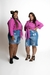 Camisa De Amarrar Com Botões Forrados e Bolsos Pink Plus Size - online store