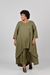 Vestido em viscolinho verde musgo meia estação plus size - comprar online