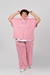 Parka em malha rosa com capuz plus size - buy online