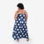 Vestido alcinha estampa de bolas azul plus size on internet