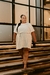 Vestido paetê branco plus size