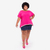 Blusa com franjas pink plus size