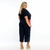 Pantacourt confortável plus size marinho - comprar online