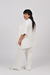 Parka em malha off white com capuz plus size - comprar online