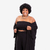 Top cropped em lastex preto plus size on internet