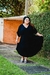 Vestido pipoquinha plus size preto - Be Golden