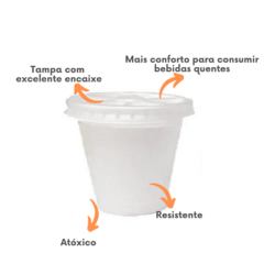 1000un Copo Isopor 120ml Com Tampa na internet