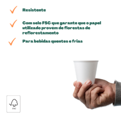 500un Copo de Papel 110ml Branco Biodegradável na internet