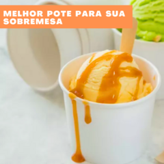 50un Pote Papel 100ml Molho Doces Sorvete Açaí Biodegradável - Embala-on