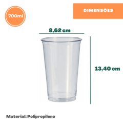 1000un Copo 700ml Descartável Transparente Chopp Suco Liso na internet