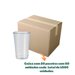 1000un Copo 300ml Descartável Transparente Chopp Suco Liso - Embala-on