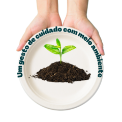 20un Prato Bagaço De Cana 100% Biodegradável 23cm Refeição - Embala-on