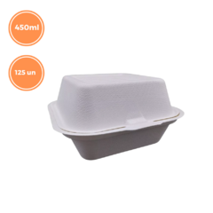 125un Hamburgueira Bento Cake Fibra de Cana Biodegradável 450ml