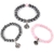 KIT 2 HARMONIA - CONTÉM: 3 PULSEIRAS (8MM) - HEMATITA COM QUARTZO ROZA + QUARTZO ROSA + HEMATITA