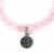 PULSEIRA RESILIÊNCIA DE QUARTZO ROSA com Pingente Árvore da Vida - 8mm - comprar online