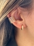 Piercing Fake 5 Linhas Cravejadas Banho Ouro 18K - loja online