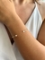 Bracelete Liso Pedra Coração Banho Ouro18K - Da Giu Semijoias