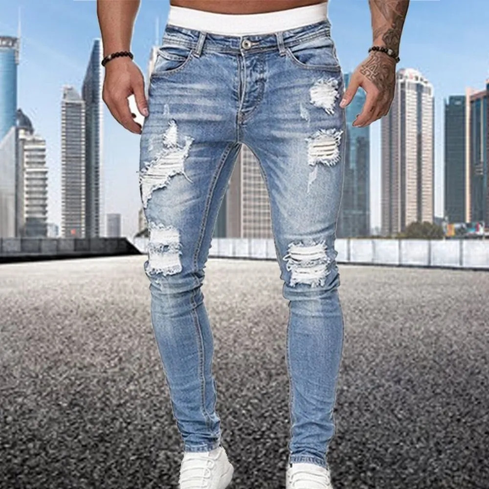 Calça Masculina Retro Jeans Skinny Azul - Compre Agora Online