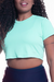 Cropped Skin Fit Electric Aquamarine