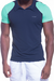 Camisa Polo Masculina Skin Fit Blue Hues Azul Marinho e Aquamarine