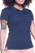 Polo Feminina Skin Fit Hot Summer Azul Marinho