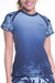 Camiseta Feminina Confort Skin Blue Leaves