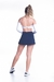 Shorts-Saia Fenda Skin fit Blue Hues - Azul Marinho e Branco na internet