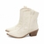 Bota Texana Feminina Off White Cano Curto