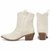 Bota Texana Feminina Off White Cano Curto