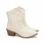 Bota Texana Feminina Off White Cano Curto