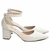 Scarpin Salto Grosso Off White