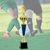 Troféu de 63 cm em azul e dourado, representando a premiação ao campeão do 3° lugar, com figura de jogador de futebol no topo.