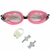 oculos de natação infantil jr summer com protetor de ouvido e de nariz rosa