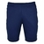 Bermuda esportiva slim jogger azul com bolso e zíper, ideal para atividades físicas.