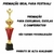 Troféu Vitória de 72cm em dourado e vermelho, ideal para premiações de festivais e campeonatos.