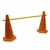 kit-2-cones-furados-50cm-1-barreira-treino-agilidade-campo-quadra-society