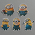 Apliques/adesivos Minions (25 un)