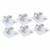 Conjunto 6 Xícaras Café Porcelana Birds Design Plate Color 80ml