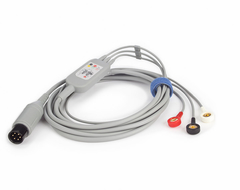 Cable ECG Snap 3 deriv, multimarca